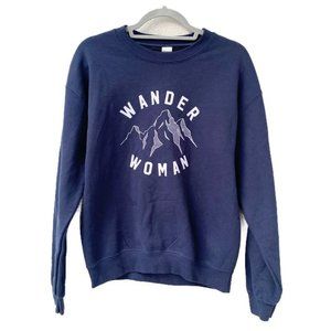 Wander Woman, Gildan Branded, Dark Blue, Heavy Blend Crew Neck, Size M